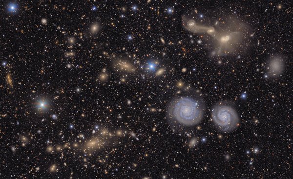 Virgo kumuluaren zati txiki bat